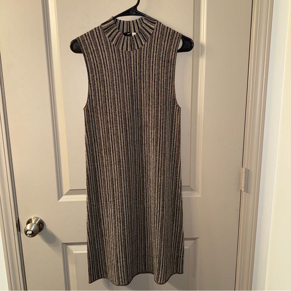 Theory Striped Sleeveless Knit Dress